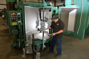 Shot blasting machine for sale - 48 inch - Goff shot blasters for sale from Blast-Abrade